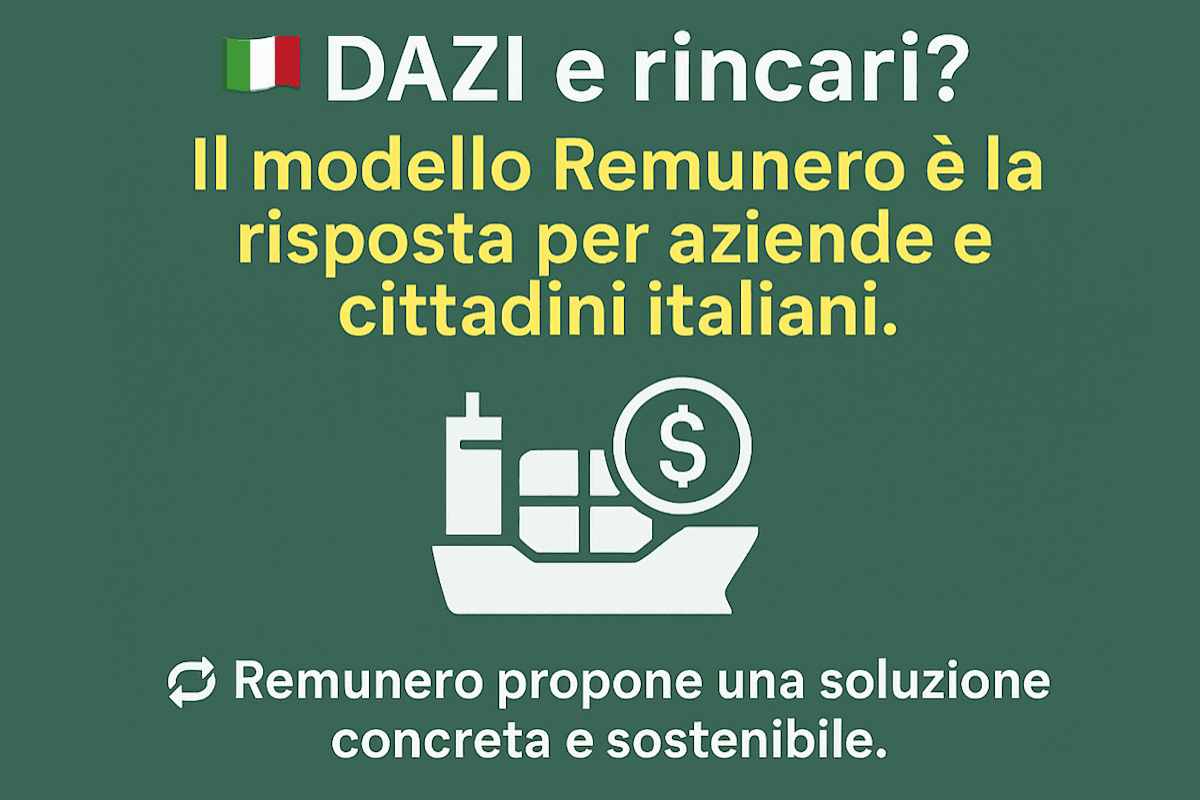 Dazi, rincari e territori: perché oggi Remunero è più attuale che mai